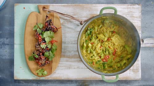 Grilled Tuna and Thai Chicken